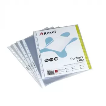 Rexel Premium A5 Klarsichthüllen oben offen transparent (100), Transparent, 175 mm, 225 mm, 25 mm