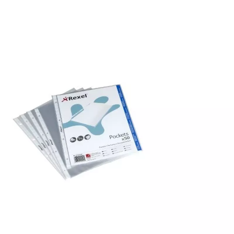 Rexel Crystal Clear A4 Oben offene Hülle (50), 210 x 297 mm (A4), Transparent, Polypropylen (PP), Hochformat, 50 St.