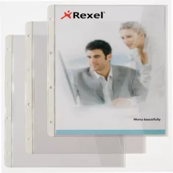 Rexel Dokumentenmappe mit Faltlasche, 220 x 300 mm, Transparent, 0,13 mm, 250 mm, 328 mm, 4 mm