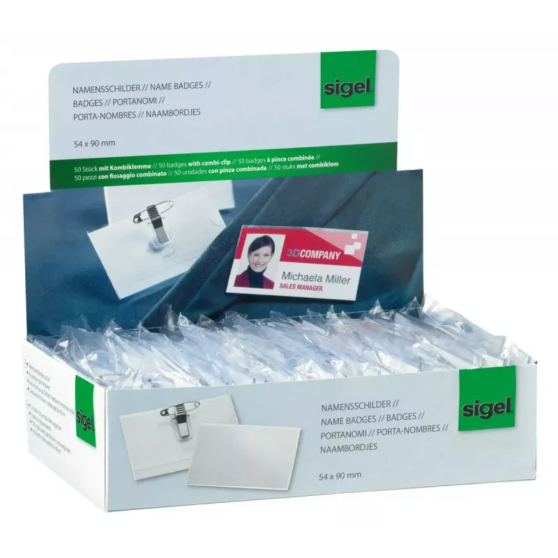 Namensschildhalter Sigel ZB200 50 Stück