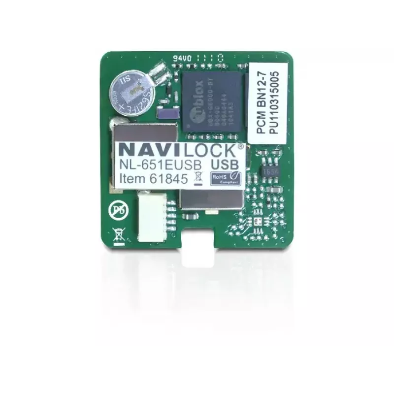 USB GPS-Empfängermodul Navilock NL-651EUSB — 50 Kanäle, USB-Schnittstelle, Empfindlichkeit -160 dBmW, 30×30×7,9 mm