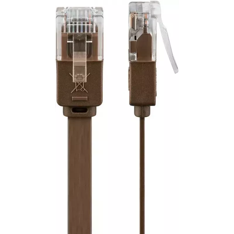 Netzwerkkabel Goobay 95896 3m Cat6 U/UTP Braun