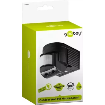 Wandmontagesensor Goobay Schwarz 96001