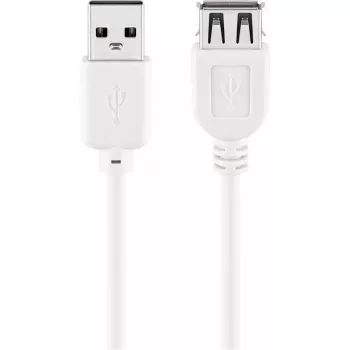 USB 2.0 Hi-Speed-Verlängerungskabel Goobay 96198 1,8 m Weiß