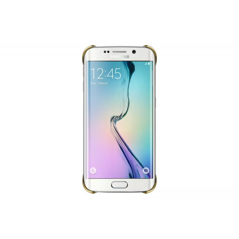 Samsung EF-QG925B Handyhülle Cover Gold, Transparent