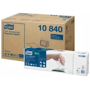 Serviette Tork 10840 weiß – Einweg-Papierservietten von Tork, einlagig, Standardfaltung