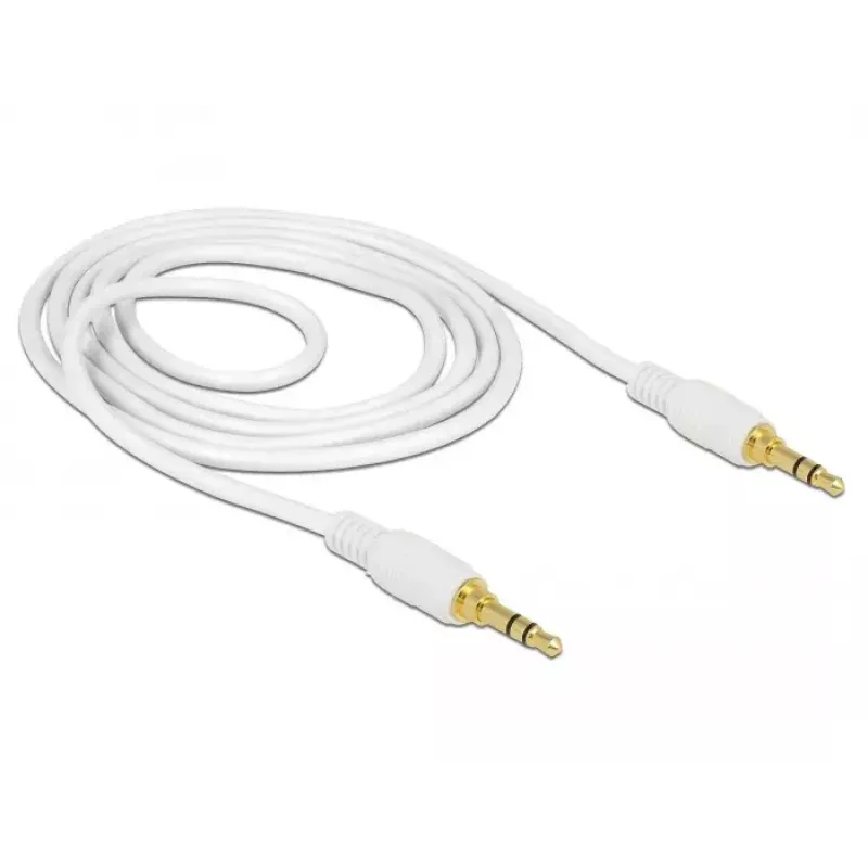 Audiokabel DeLOCK 85548 1m 3,5mm Weiß