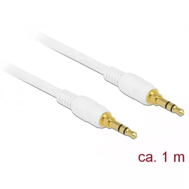 Audiokabel DeLOCK 85548 1m 3,5mm Weiß
