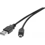 USB-Kabel Renkforce RF-4455804 0,15 m USB-A auf Mini-USB-B Schwarz