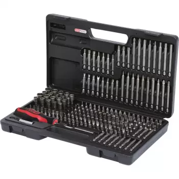 Schraubendreher-Bit-Satz KS Tools 911.2008 208 Stück Nickel DIN 3126 ISO 1173