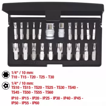 Steckschlüsselsatz KS Tools 911.3120 — 22 Stahl-Steckschlüsseleinsätze, 432 g