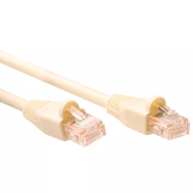ACT Elfenbein 7 Meter U/UTP CAT5E Patchkabel rastnasenschutz mit RJ45-Steckern