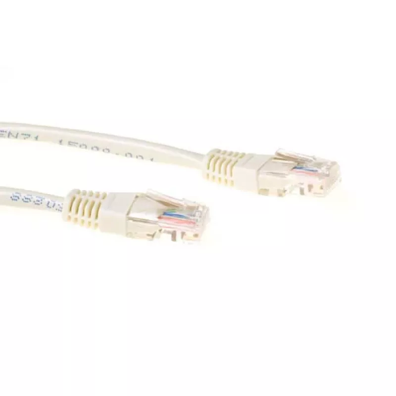 ACT Ivory 1,5 Meter U/UTP CAT5E Patchkabel mit RJ45-Steckern