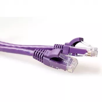 ACT Lila 2 Meter U/UTP CAT6 Patchkabel rastnasenfrei mit RJ45-Steckern
