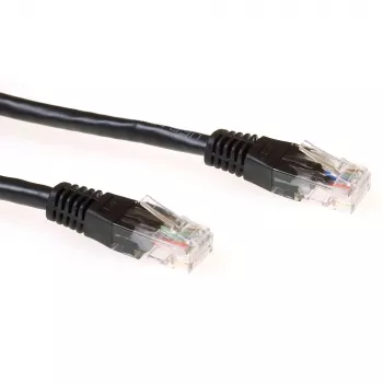 ACT Schwarz 0,25 Meter U/UTP CAT6 Patchkabel mit RJ45 Steckern