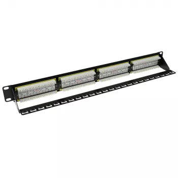 ACT Patchpanel CAT 6 UTP 24-Ports mit Kabelmanagementleiste