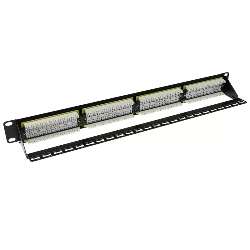 ACT Patchpanel CAT 6 UTP 24-Ports mit Kabelmanagementleiste