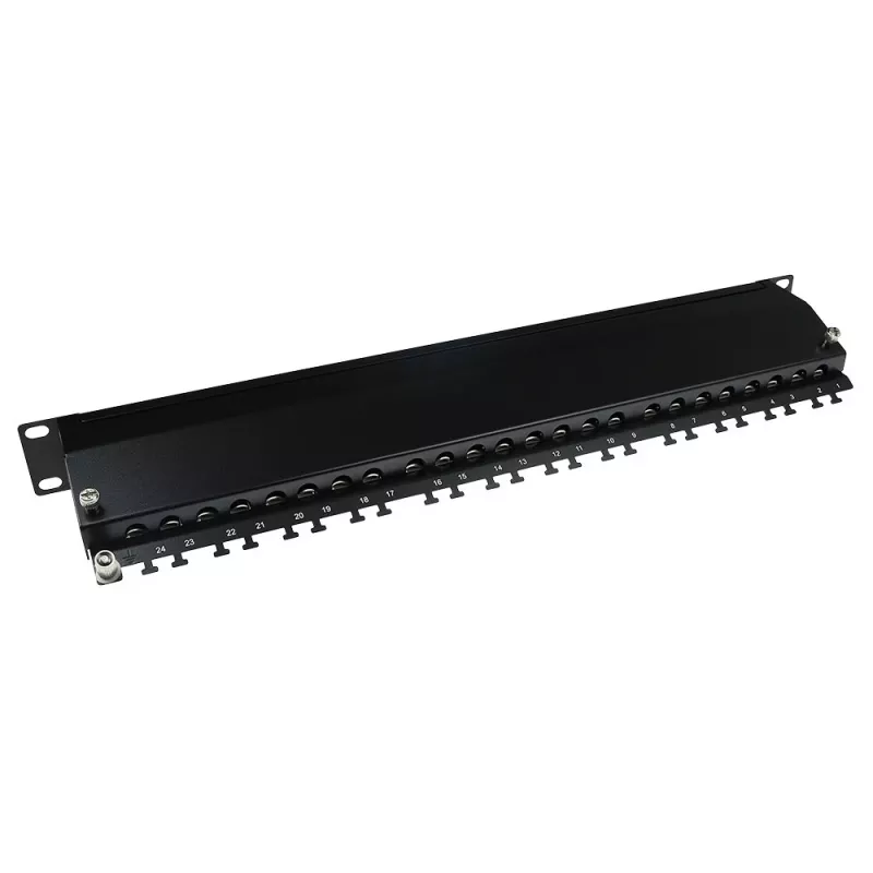 ACT Patchpanel 24-Ports geschirmt CAT6A mit Abdeckung CAT6A