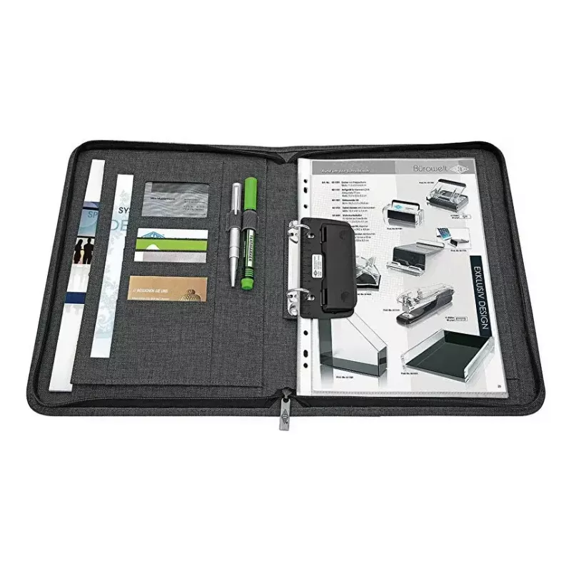 Personal organizer WEDO 58 352412 A4 Polyester grau, 2-Ring-Ordner