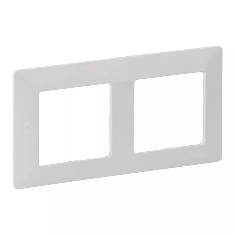 Wandrahmen 2-fach Legrand VLIFE 754002 für zwei Module, rechteckige Montage
