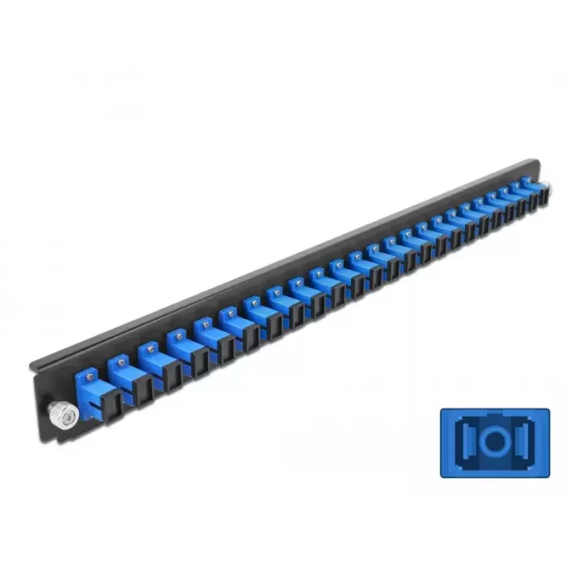 Splice-Box-Frontplatte DeLOCK 19 Zoll 24 Port SC Simplex blau