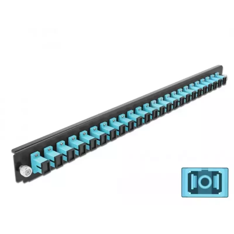Spleißbox-Frontplatte DeLOCK 19 Zoll 24-Port SC Simplex Aqua