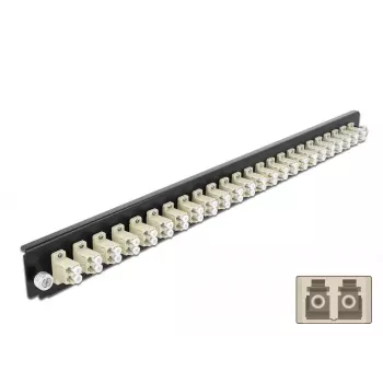 Spleißbox-Frontplatte DeLOCK 19 Zoll 43359 24 Port LC Duplex beige