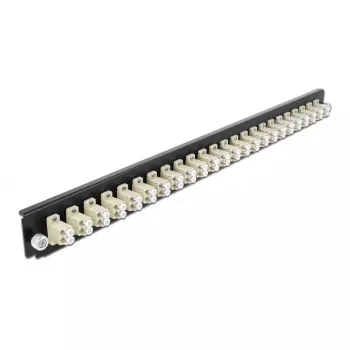 Spleißbox-Frontplatte DeLOCK 19 Zoll 43359 24 Port LC Duplex beige