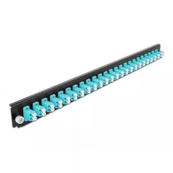 Splice Box Frontblende DeLOCK 19 Zoll 24 Port LC Duplex Aqua