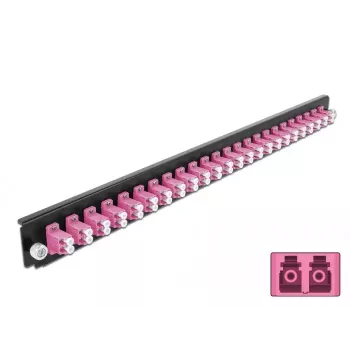 Spleißbox-Frontplatte DeLOCK 19 Zoll 24 Ports LC Duplex violett