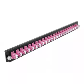 Spleißbox-Frontplatte DeLOCK 19 Zoll 24 Ports LC Duplex violett