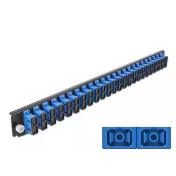 Splice Box Frontpanel DeLOCK 19 Zoll 24 Port SC Duplex blau