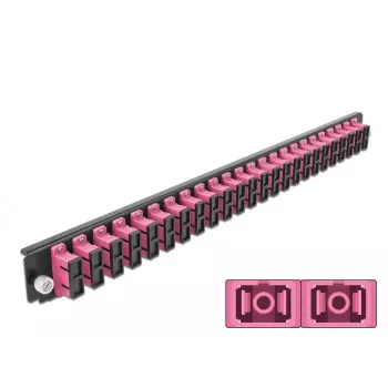 Splice Box Frontblende DeLOCK 19 Zoll 24 Port SC Duplex violett