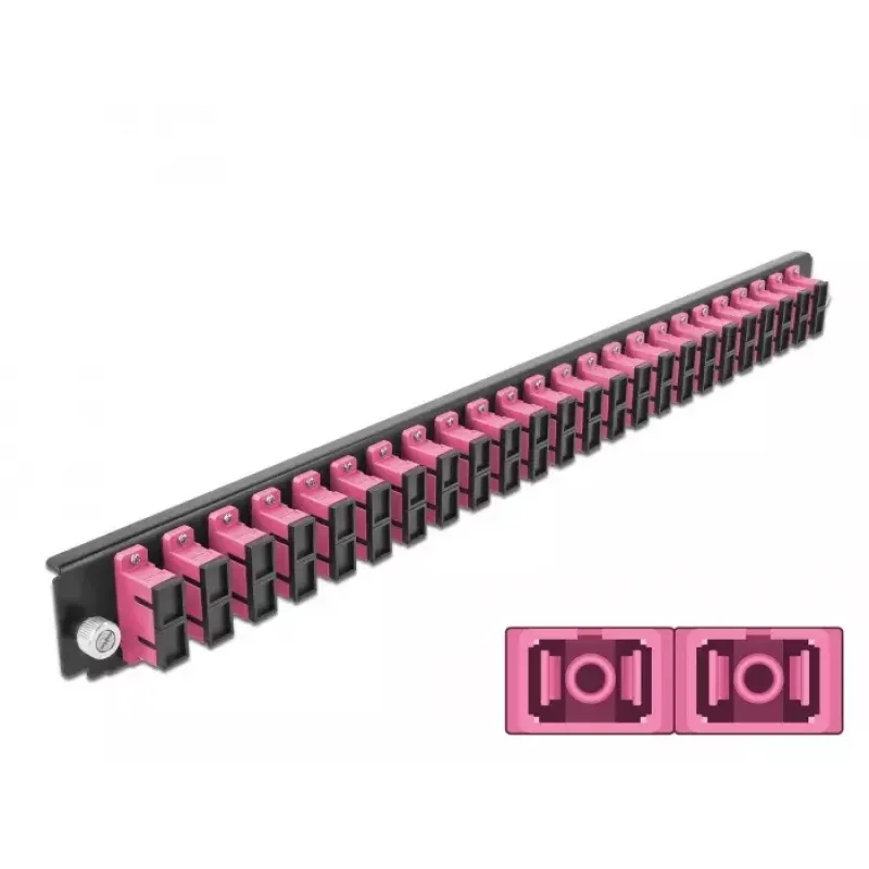 Splice Box Frontblende DeLOCK 19 Zoll 24 Port SC Duplex violett