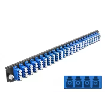 Spleißbox-Frontplatte DeLOCK 19 Zoll 24 Port LC Quad blau