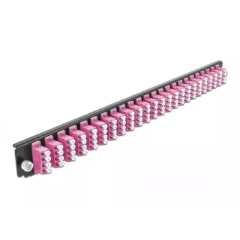 Splice-Box-Frontplatte DeLOCK 19 Zoll 24 Port LC Quad violett