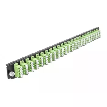 Spleißbox-Frontplatte DeLOCK 19 Zoll 24-Port LC Quad limettengrün