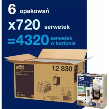 Papierservietten Tork 720 Xpressnap Fit 12830 weiß 1-lagig