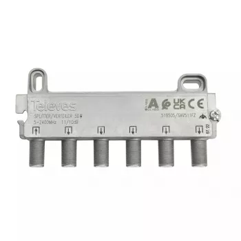 Kabel-Splitter Televes 519505 Edelstahl 5 - 2400 MHz