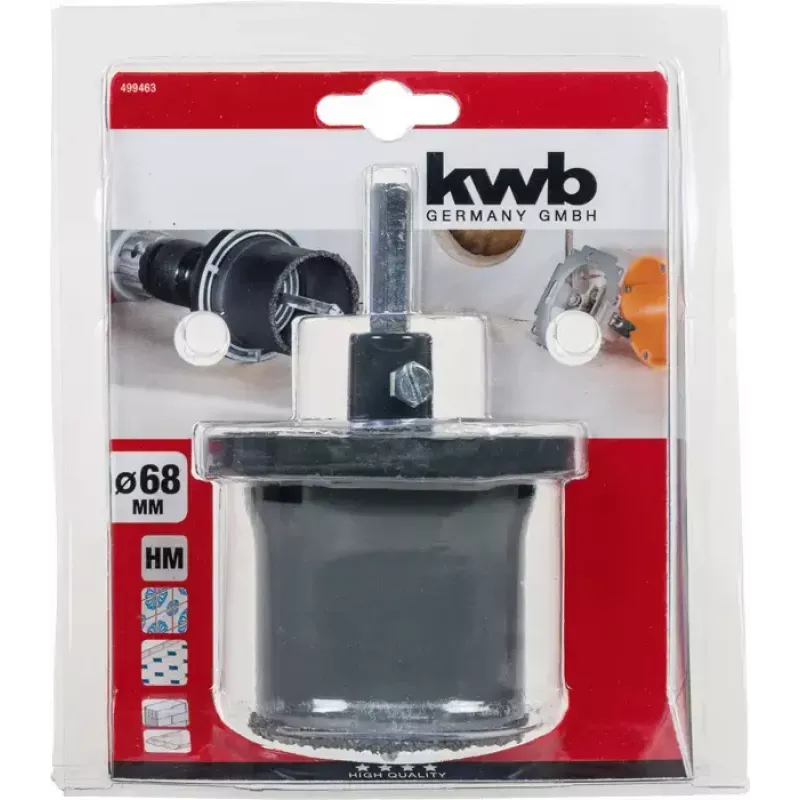 Lochsäge KWB 499463 Single 6.8 cm für Keramik Beton Kunststoff