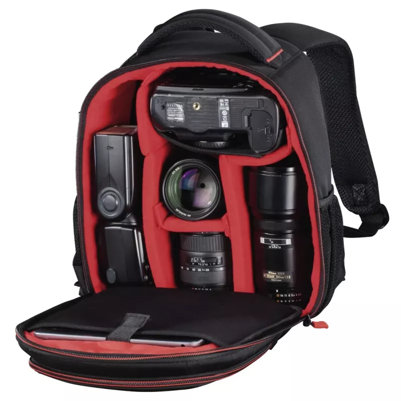 Hama Miami Backpack case Schwarz, Rot