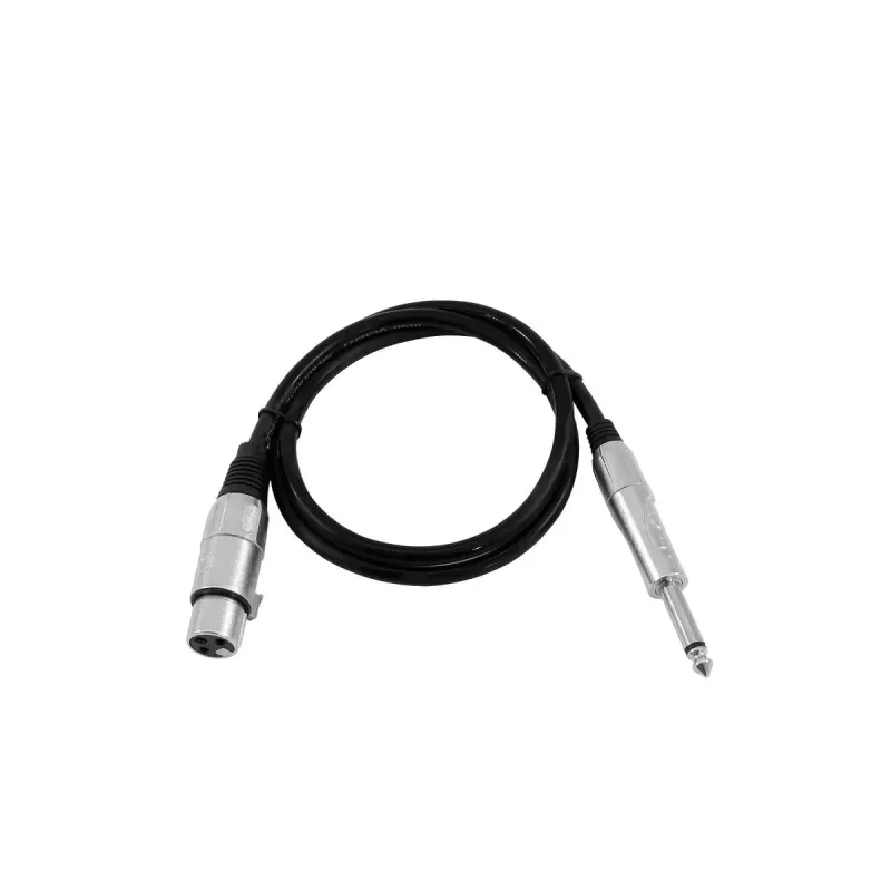 Audio Kabel XLR 3-Pol Buchse auf 6,35 mm Klinke Stecker 0,9 m Omnitronic 3022516L
