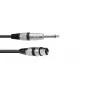 Audio Kabel XLR 3-Pol Buchse auf 6,35 mm Klinke Stecker 0,9 m Omnitronic 3022516L