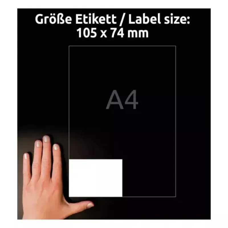 Selbstklebendes Druckeretikett Avery LR3427-10 Weiß A4 80 Etiketten