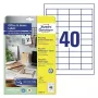 Selbstklebendes Druckeretikett Avery LR3657-10 Weiß 2,54x4,85 cm 400 Stück