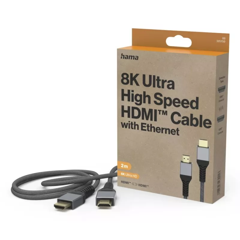 Hama 00305150 HDMI-Kabel 2 m HDMI Typ A (Standard) Schwarz, Grau