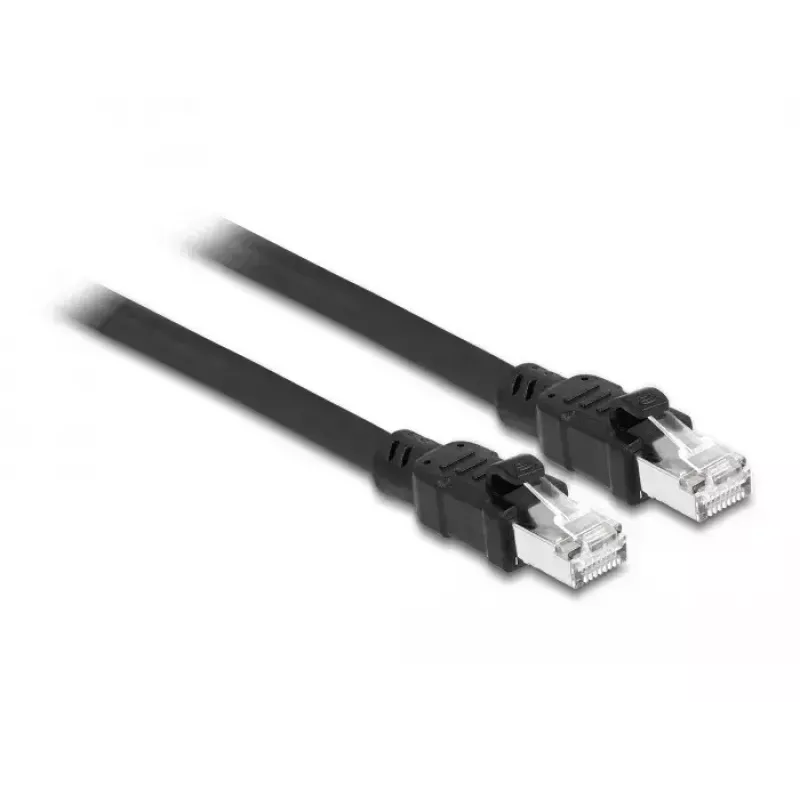 DeLOCK Netzwerkkabel RJ45 Cat.6A F/UTP 0,5 m Schwarz