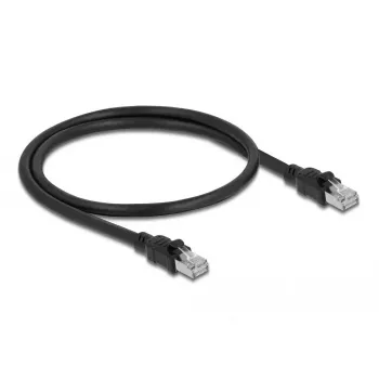 DeLOCK Netzwerkkabel RJ45 Cat.6A F/UTP 0,5 m Schwarz