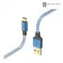 Hama Reflective USB-Kabel USB 2.0 1,5 m USB A USB C Blau
