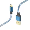 Hama Reflective USB-Kabel USB 2.0 1,5 m USB A USB C Blau